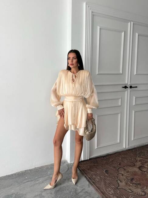 Herper Elbise Bej- 3048 - 3