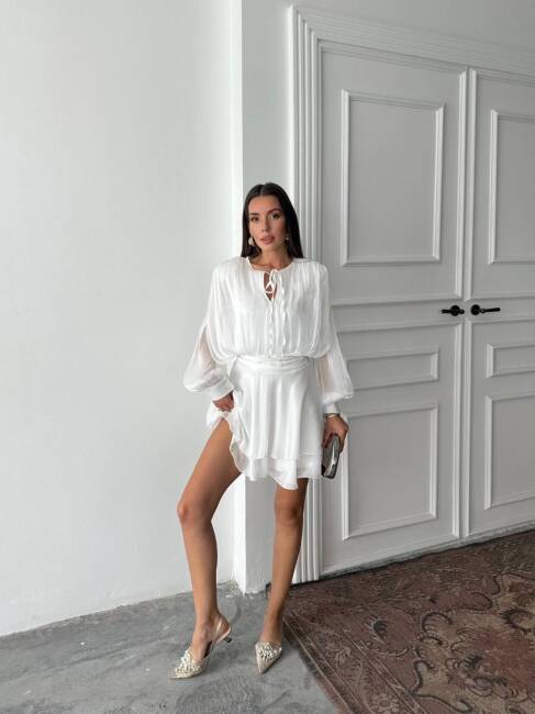 Herper Elbise Beyaz- 3048 - 3