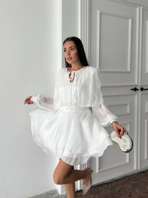 Herper Elbise Beyaz- 3048 - 1