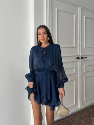 Herper Elbise Lacivert - 3048 - MAXMOOR