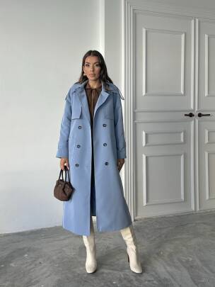 JAMES Trençkot 1101 - Mavi - MAXMOOR