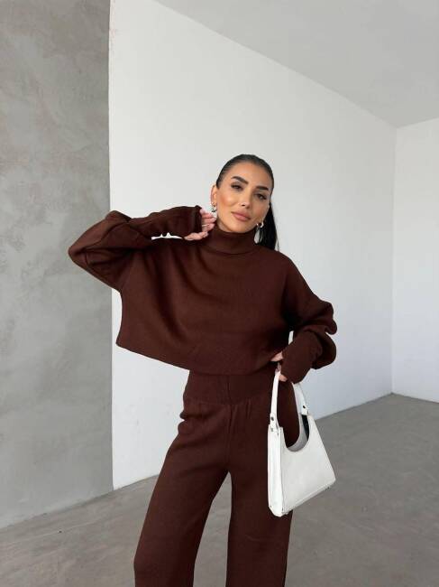 JOHN Triko Takım - 9907 - Acı Kahve - 2