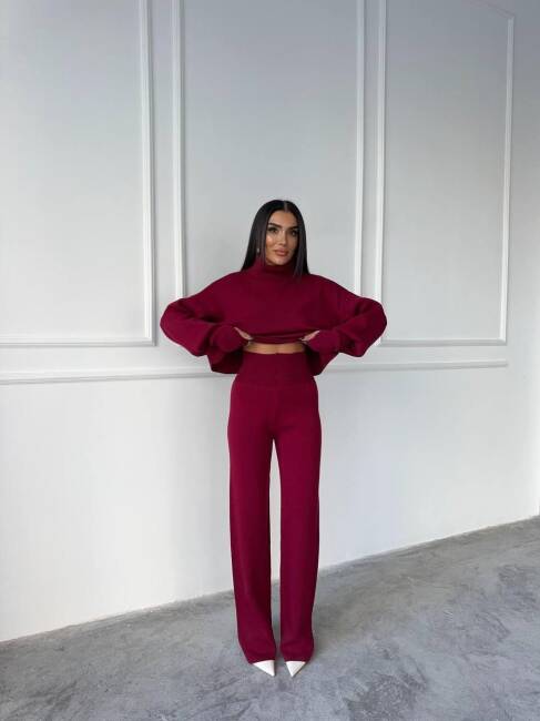 JOHN Triko Takım - 9907 - Bordo - 1