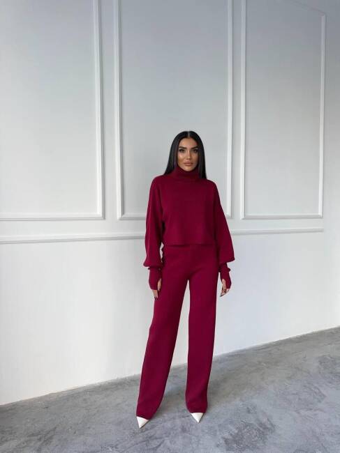 JOHN Triko Takım - 9907 - Bordo - 2