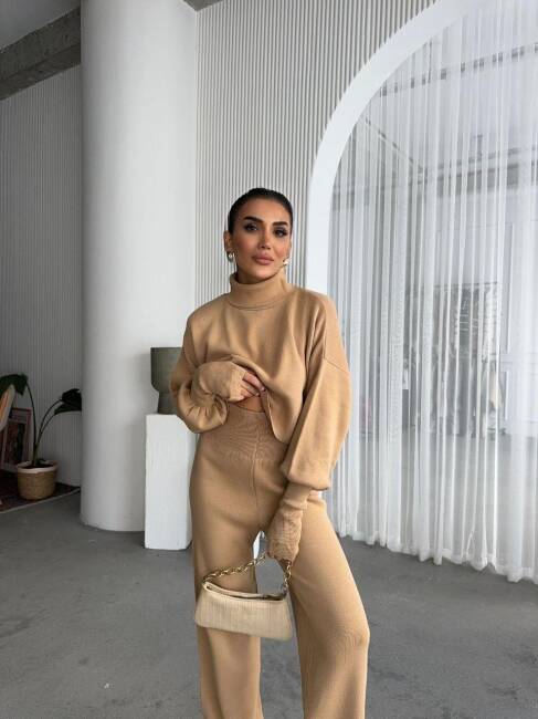 JOHN Triko Takım - 9907 - Kahverengi - 2