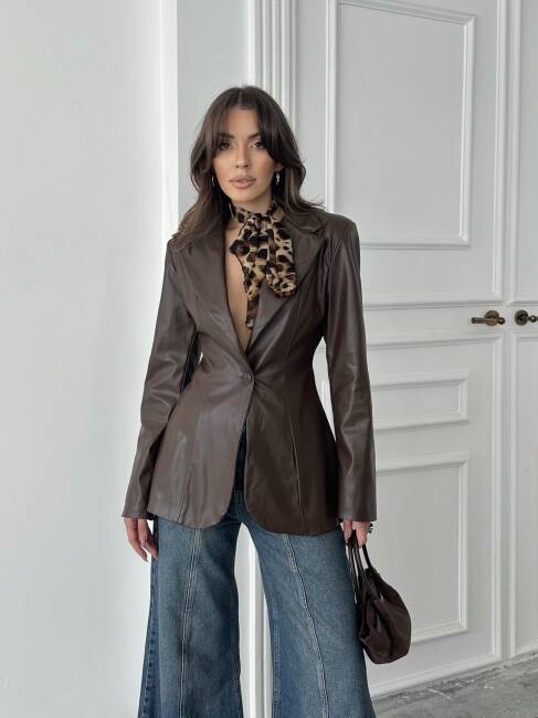 LİKOR Deri Ceket 5275 - Acı Kahve - 2