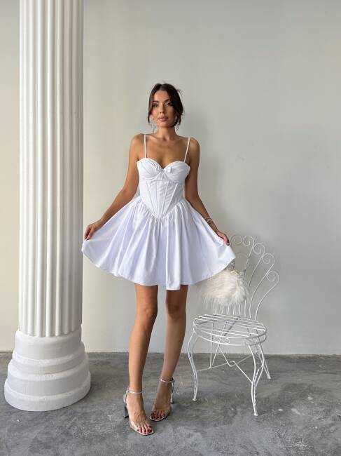 LOBELİA Midi Elbise 1226 - Beyaz - 1