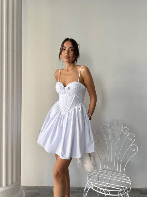 LOBELİA Midi Elbise 1226 - Beyaz - 3