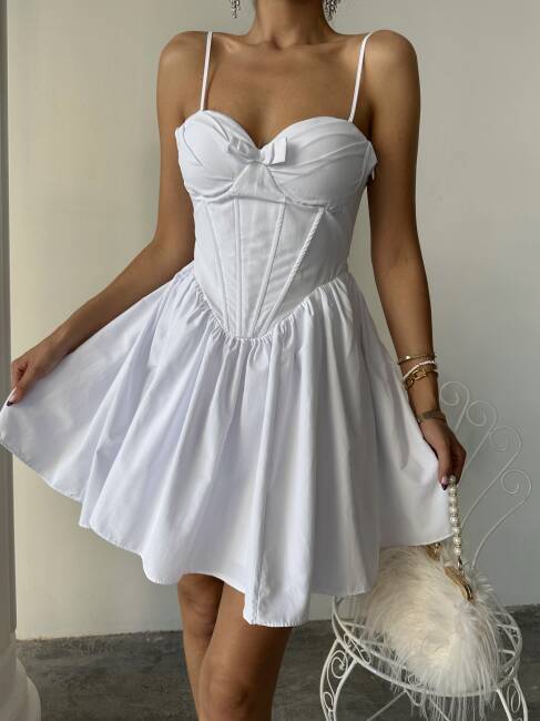 LOBELİA Midi Elbise 1226 - Beyaz - 4