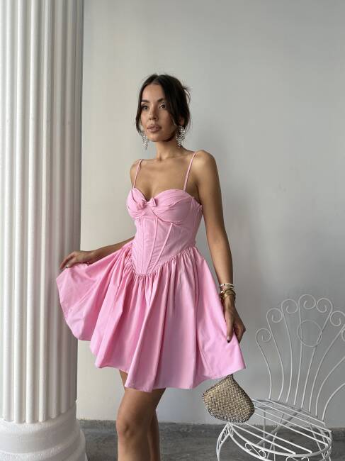 LOBELİA Midi Elbise 1226 - Pembe - 3