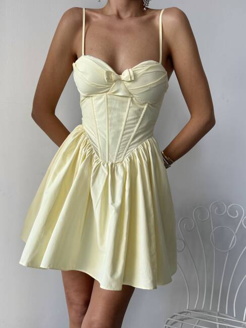 LOBELİA Midi Elbise 1226 - Sarı - 4