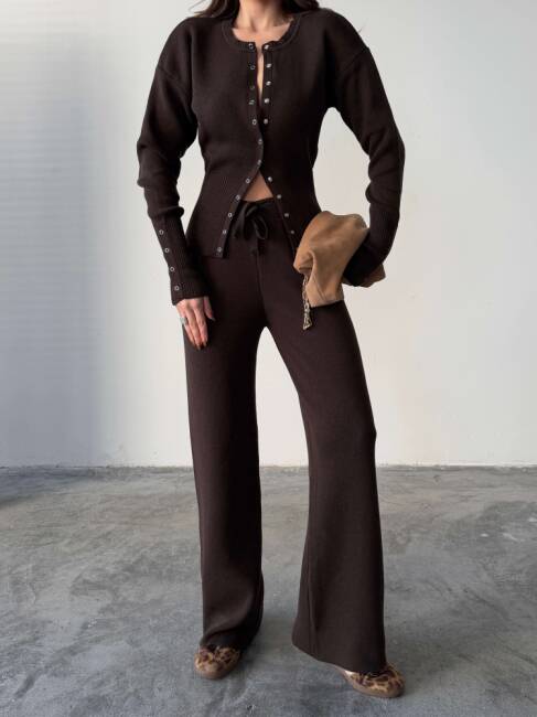 LOUVAİN Triko Takım 9915 - Acı Kahve - 4