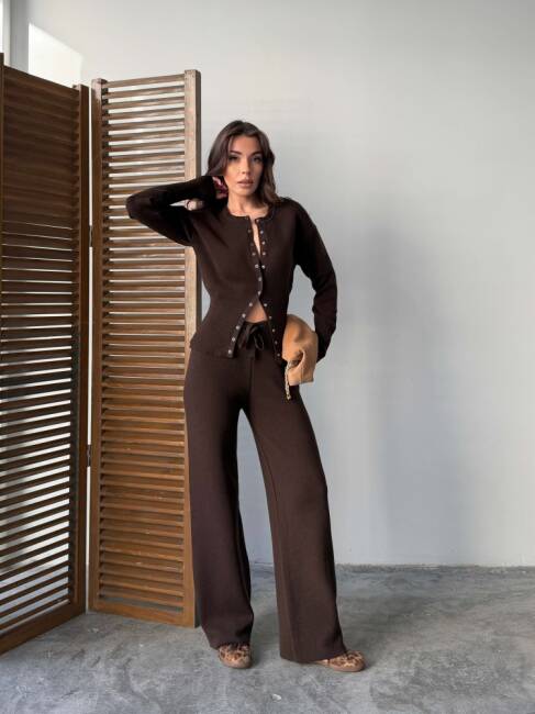 LOUVAİN Triko Takım 9915 - Acı Kahve - 5