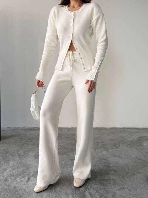 LOUVAİN Triko Takım 9915 - Beyaz - 3