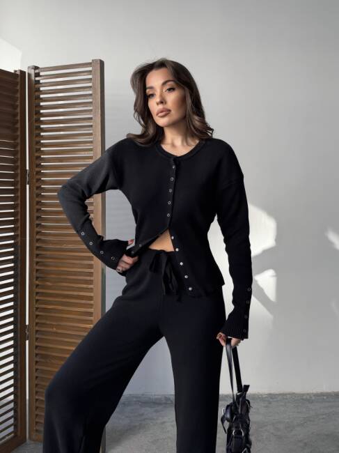 LOUVAİN Triko Takım 9915 - Siyah - 2