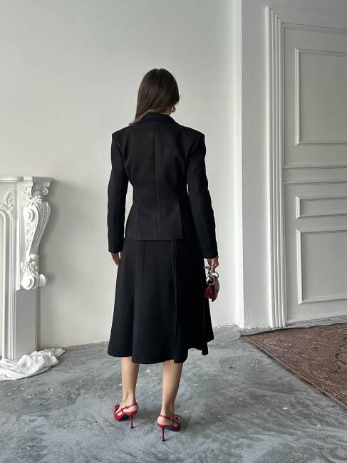 MARGRİT Ceket Etek Takım 2262 - Siyah - 6