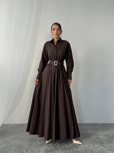 MARY Elbise 1241 - Acı Kahve - 1