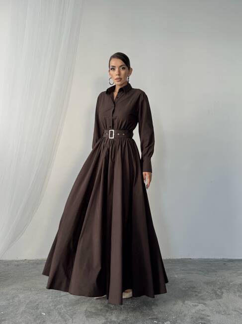 MARY Elbise 1241 - Acı Kahve - 3