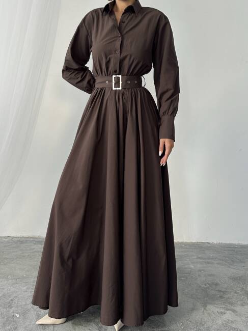 MARY Elbise 1241 - Acı Kahve - 5