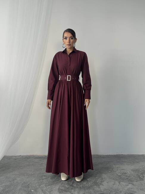 MARY Elbise 1241 - Bordo - 2