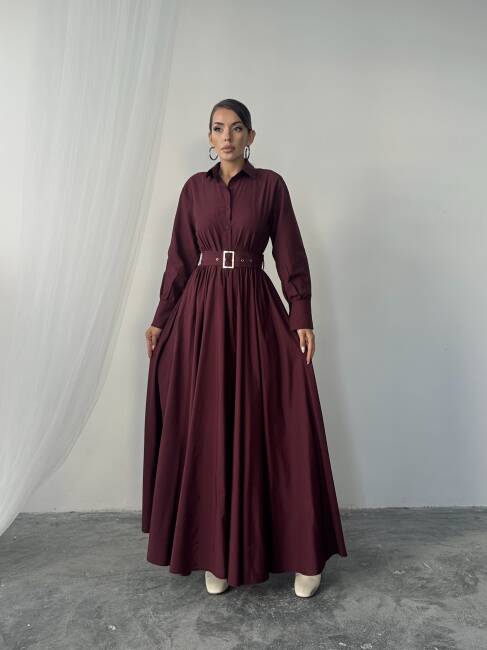 MARY Elbise 1241 - Bordo - 3