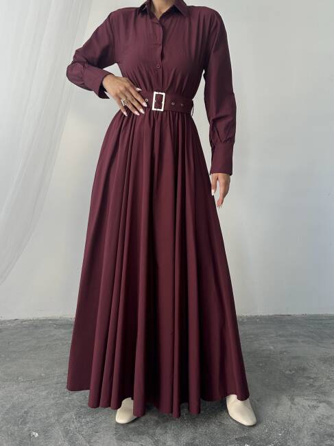 MARY Elbise 1241 - Bordo - 5