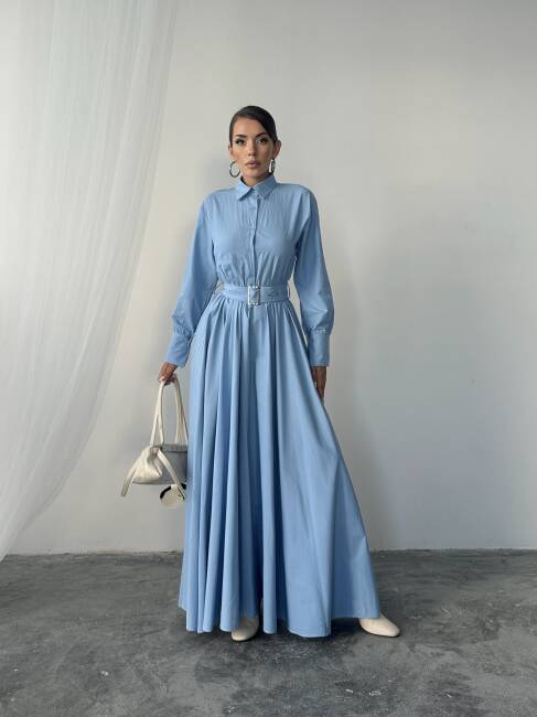 MARY Elbise 1241 - Mavi - 2