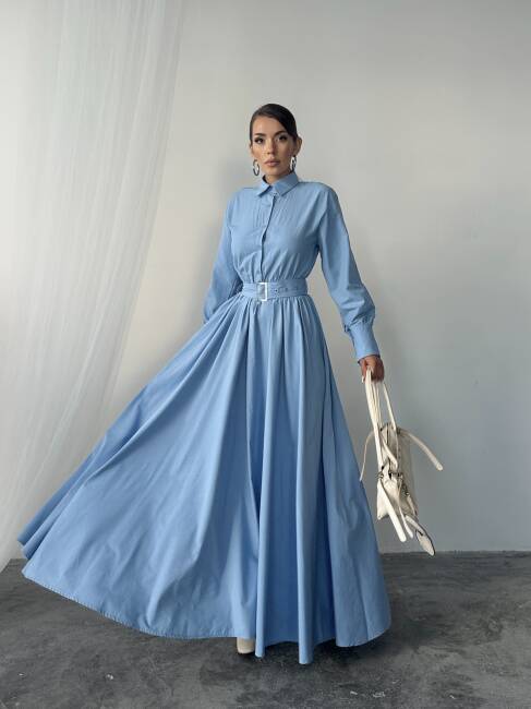 MARY Elbise 1241 - Mavi - 3