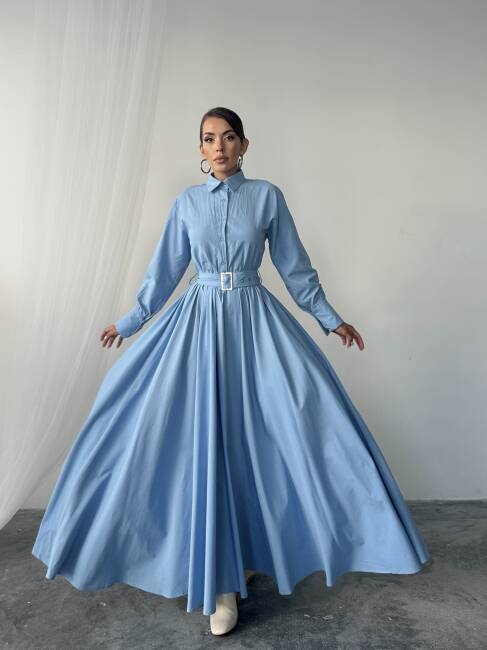 MARY Elbise 1241 - Mavi - 1