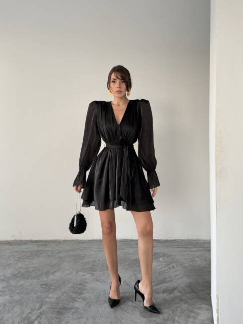 MİRELLE Mini Elbise 1298 - Siyah - 3