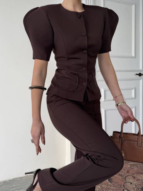 MONİE Vatka Detay Takım 2299 - Acı Kahve - 4