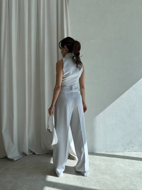 MONİL Yelek Pantolon Takım 2121 - Beyaz - 3