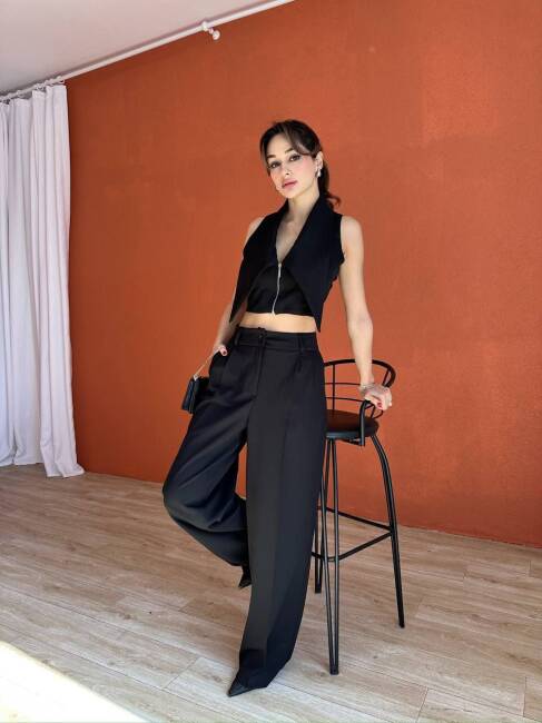 MONİL Yelek Pantolon Takım 2121 - Siyah - 3