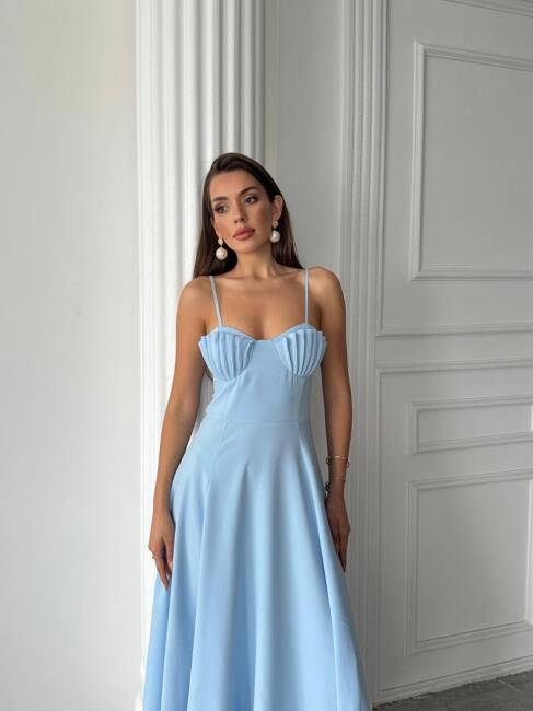 NATALYA MAXİ MAVİ ELBİSE - 2