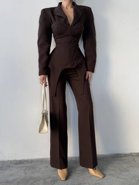 NİCOL 3 Lü Takım 2300 - Acı Kahve - 4