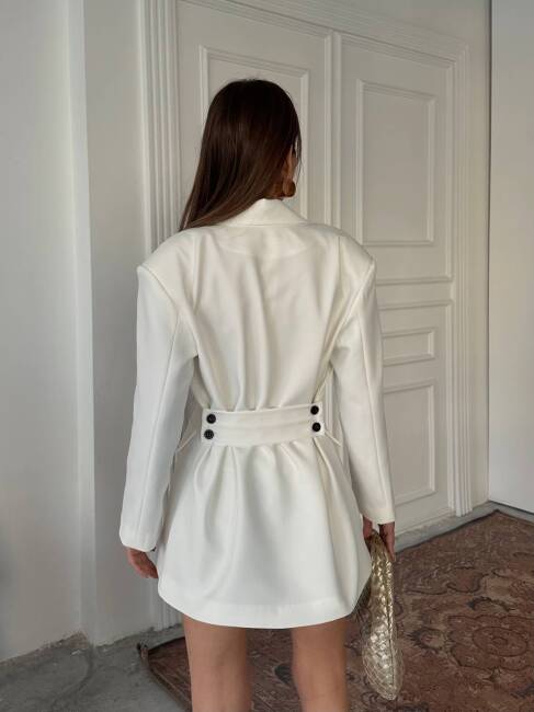 NOAH BEL OTURTMALI ETEK CEKET BEYAZ TAKIM - 2