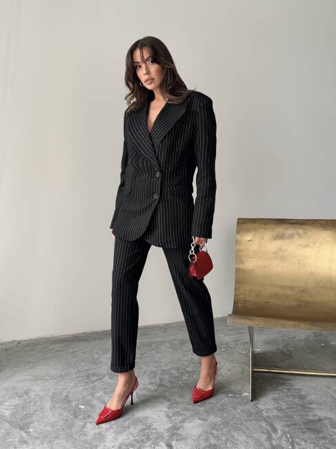 PİNE Ceket Pantolon Takım 2270 - Siyah - 4