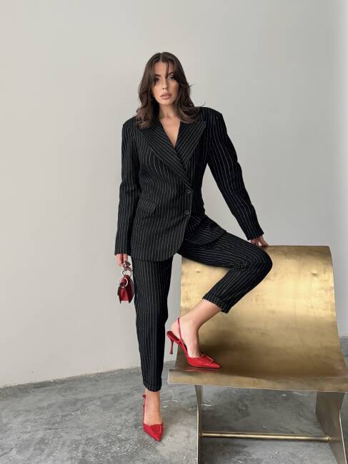 PİNE Ceket Pantolon Takım 2270 - Siyah - 6