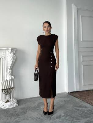 SARA Elbise 3073 - Acı Kahve - MAXMOOR