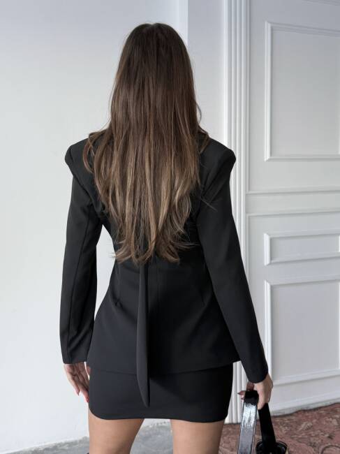 SCARLET Ceket Etek Takım 3074 - Siyah - 2