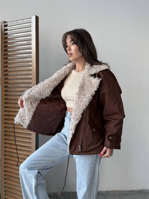 SİPET Kısa Ceket 5287 - Acı Kahve - 2
