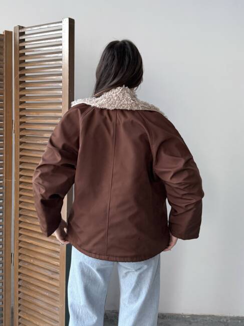 SİPET Kısa Ceket 5287 - Acı Kahve - 3