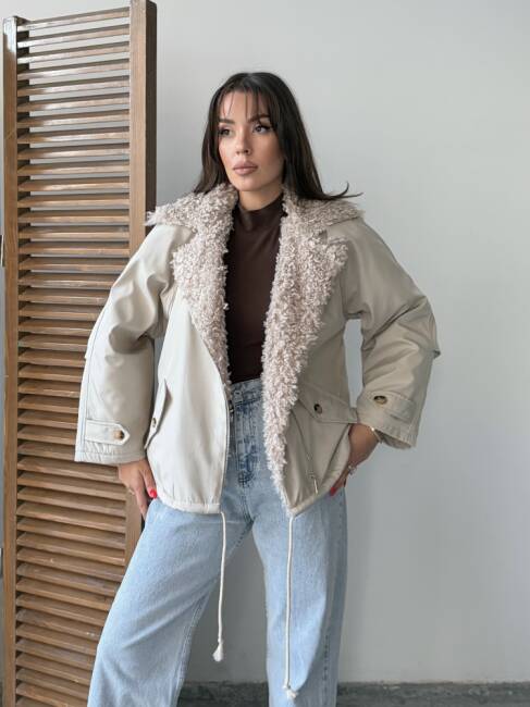 SİPET Kısa Ceket 5287 - Bej - 1