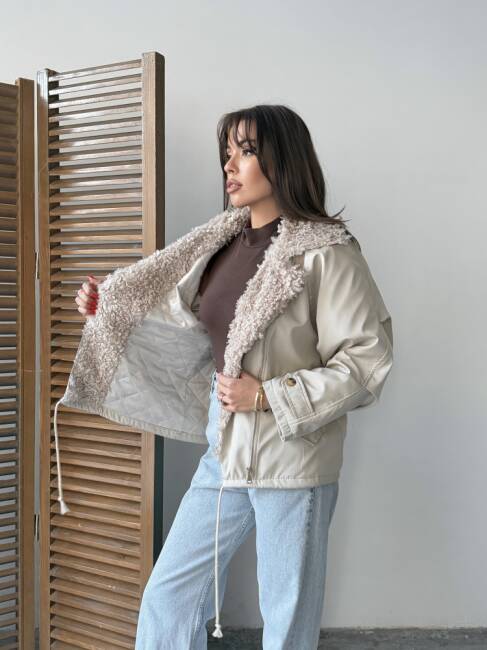 SİPET Kısa Ceket 5287 - Bej - 2