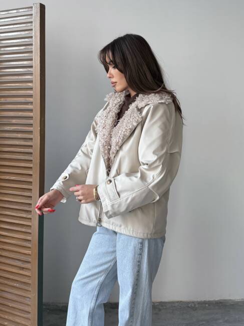 SİPET Kısa Ceket 5287 - Bej - 5
