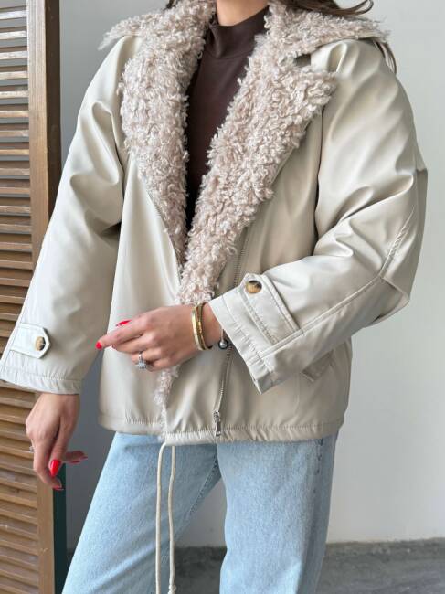 SİPET Kısa Ceket 5287 - Bej - 6