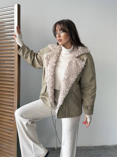 SİPET Kısa Ceket 5287 - Haki - 2