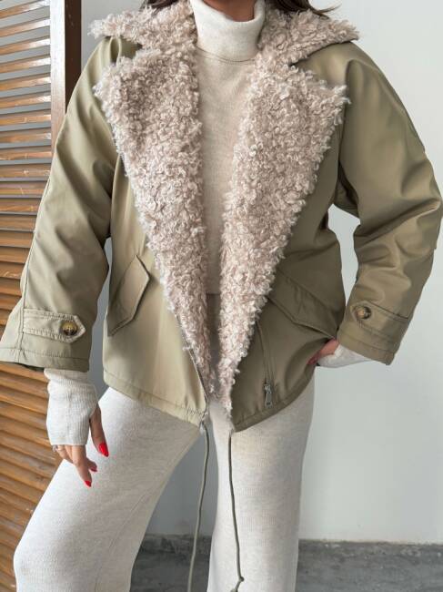 SİPET Kısa Ceket 5287 - Haki - 5