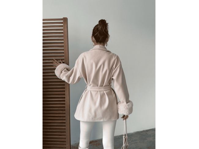 TARO Kol Detay Ceket 5284 - Krem - 4