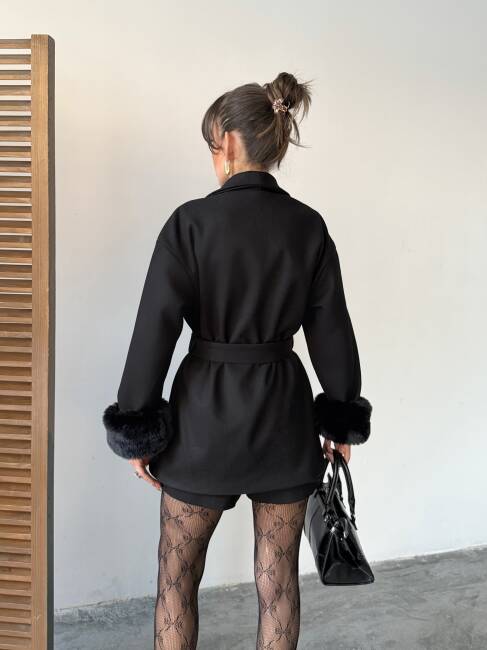 TARO Kol Detay Ceket 5284 - Siyah - 5